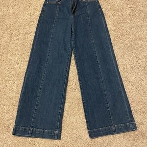 Dark Blue Wide Leg Women's Jeans